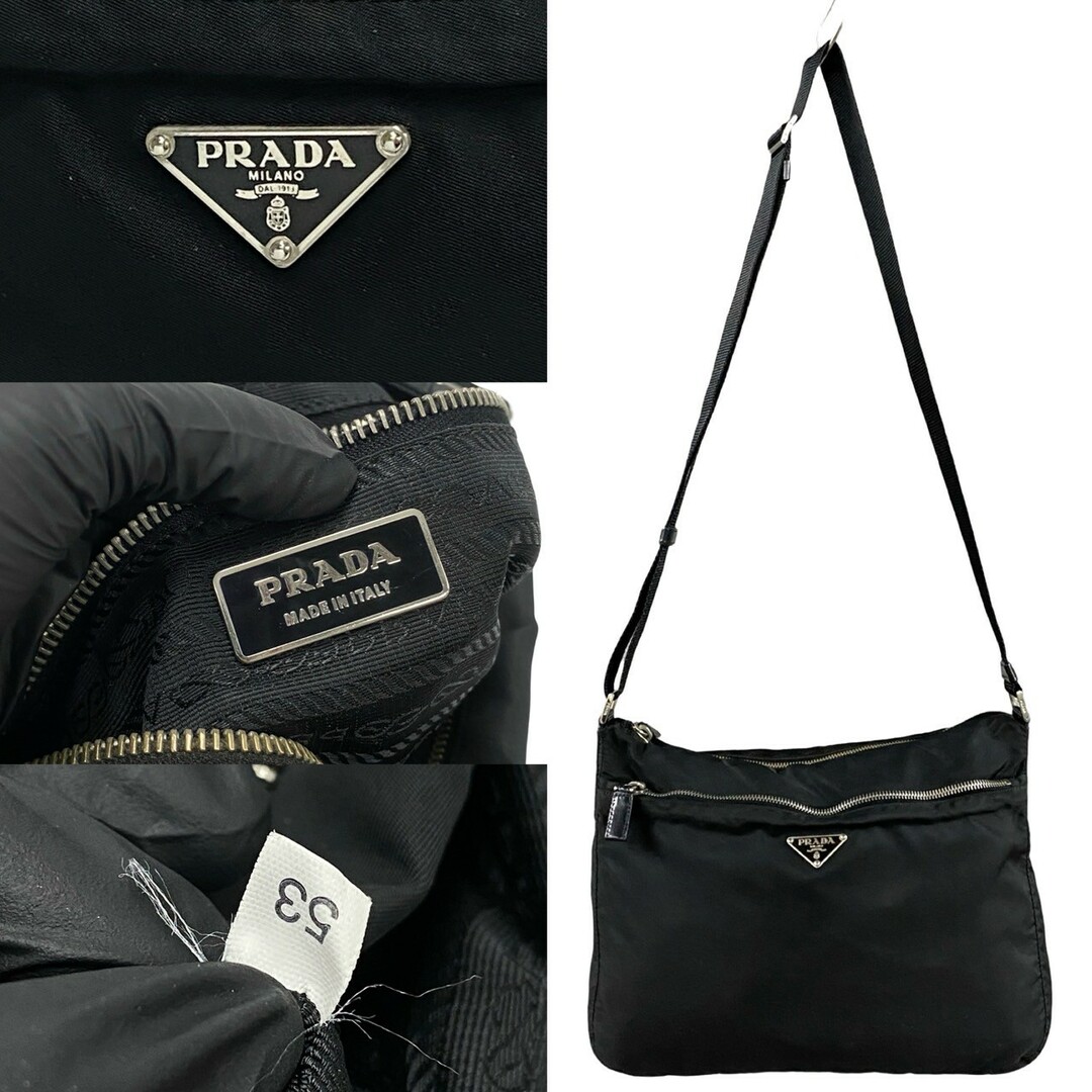 PRADA - 極 美品 PRADA プラダ 三角ロゴ プレート 金具 ナイロン PRADA - 極 美品 PRADA プラダ 三角ロゴ プレート 金具 ナイロン
