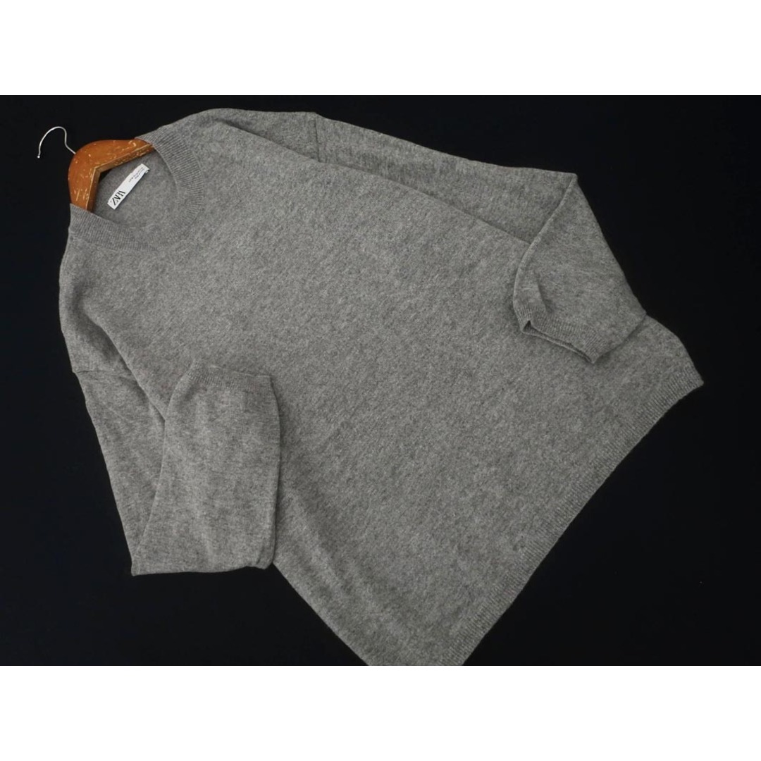 ZARA - ZARA ザラ ウール混 ニット セーター sizeM/グレー ZARA - ZARA ザラ ウール混 ニット セーター sizeM/グレー