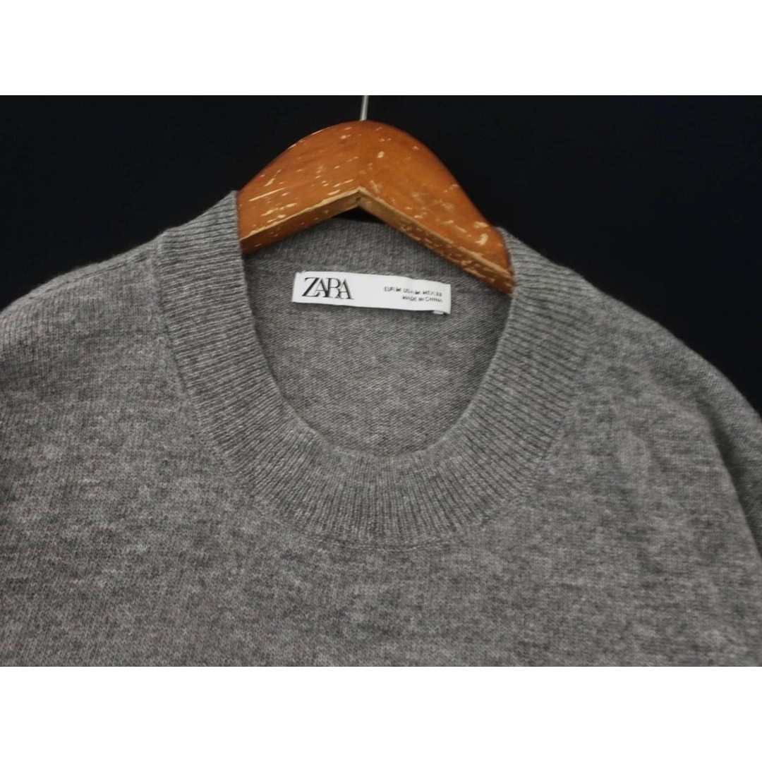 ZARA - ZARA ザラ ウール混 ニット セーター sizeM/グレー ZARA - ZARA ザラ ウール混 ニット セーター sizeM/グレー
