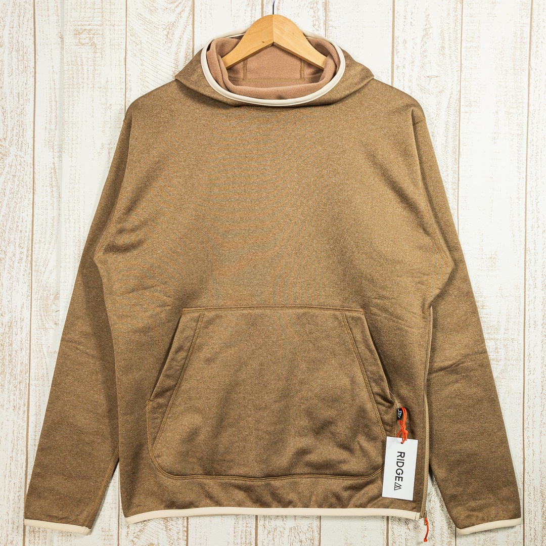 【Women's L チャコール系】 Ridge Mountain Gear ( リッジマウンテンギア ) パワーストレッチ プル フーディ Power Stretch Pull Hoodie Desert Dune