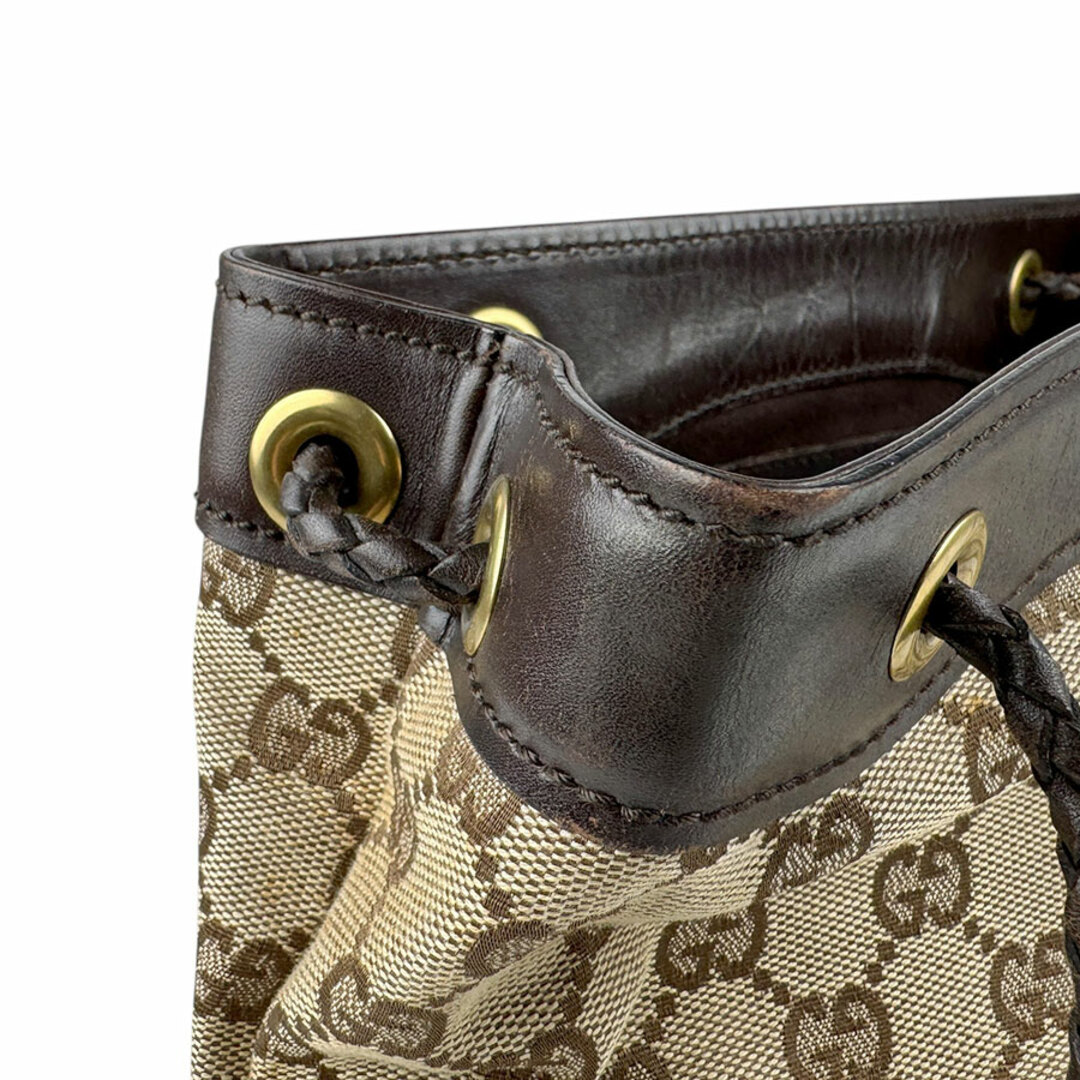 GUCCI - グッチ GUCCI ハンドバッグ GGキャンバス/レザー GUCCI - グッチ GUCCI ハンドバッグ GGキャンバス/レザー