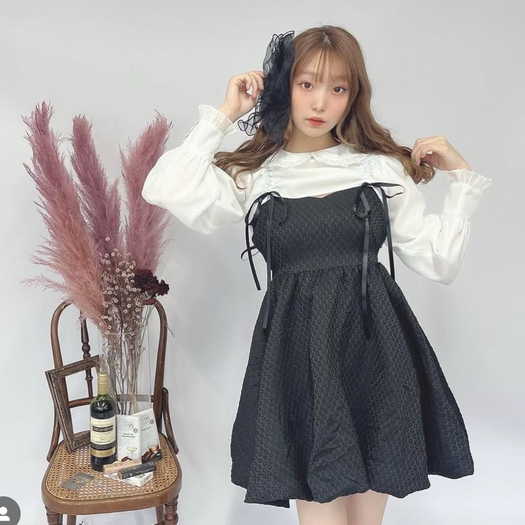 Swankiss - Swankiss クロップブラウス&ジャガードジャンスカ Swankiss - Swankiss クロップブラウス&ジャガードジャンスカ