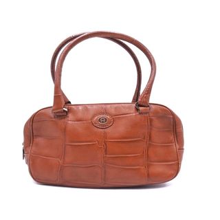 AIGNER - AIGNER アイグナー 型押しレザー ハンド バッグ 茶 AIGNER - AIGNER アイグナー 型押しレザー ハンド バッグ 茶