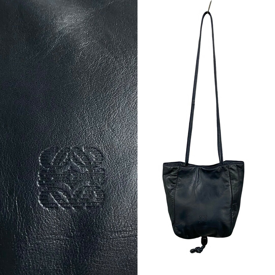 LOEWE - 極 美品 袋付き LOEWE ロエベ アナグラム ロゴ ナッパ LOEWE - 極 美品 袋付き LOEWE ロエベ アナグラム ロゴ ナッパ