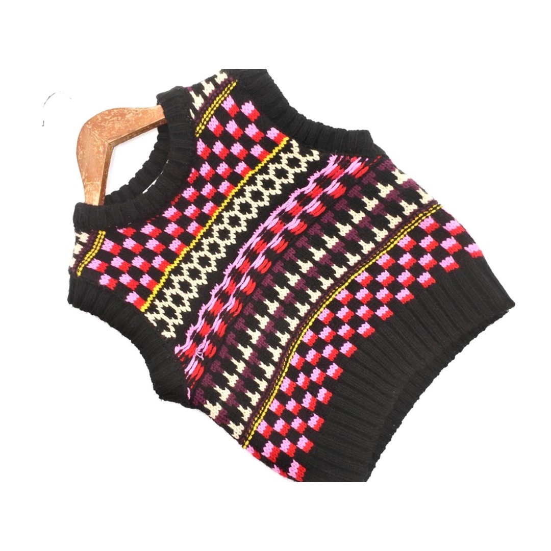 ZARA - ZARA ザラ 総柄 ニット ベスト sizeS/黒 ◇□ レディース ZARA - ZARA ザラ 総柄 ニット ベスト sizeS/黒 ◇□ レディース