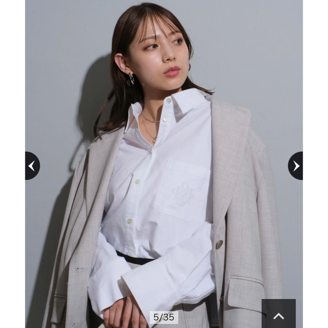 Mystrada - マイストラーダ クロップド シャツ 白 S 百貨店購入 Mystrada - マイストラーダ クロップド シャツ 白 S 百貨店購入