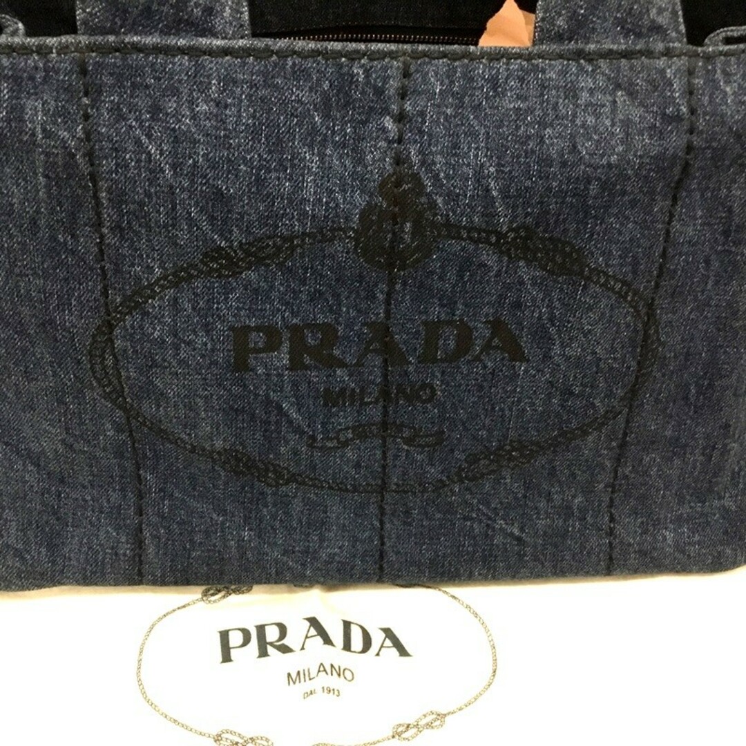 PRADA - PRADA プラダ カナパ デニム トートバッグ B1877B PRADA - PRADA プラダ カナパ デニム トートバッグ B1877B