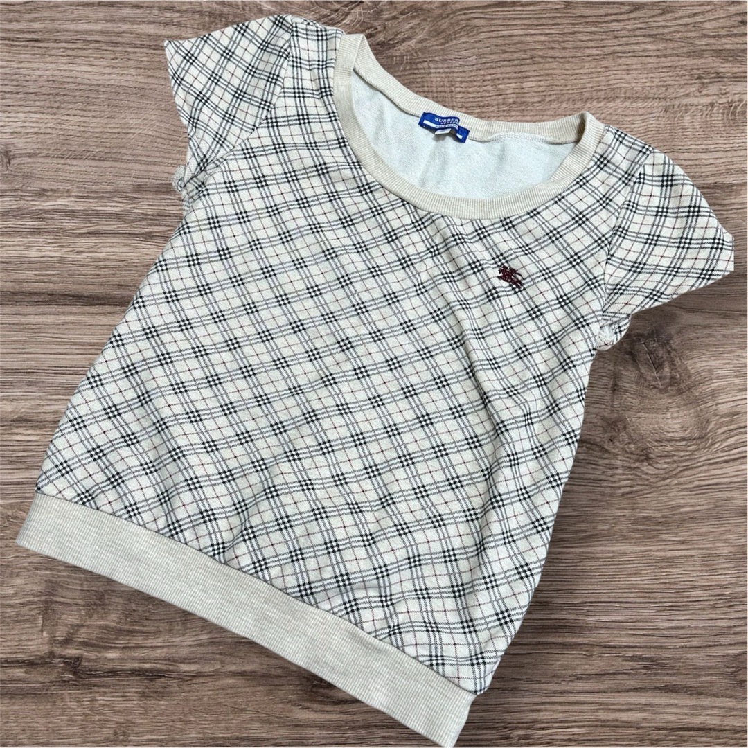 BURBERRY BLUE LABEL - BURBERRY LONDON ノバチェック 刺繍 半袖 BURBERRY BLUE LABEL - BURBERRY LONDON ノバチェック 刺繍 半袖