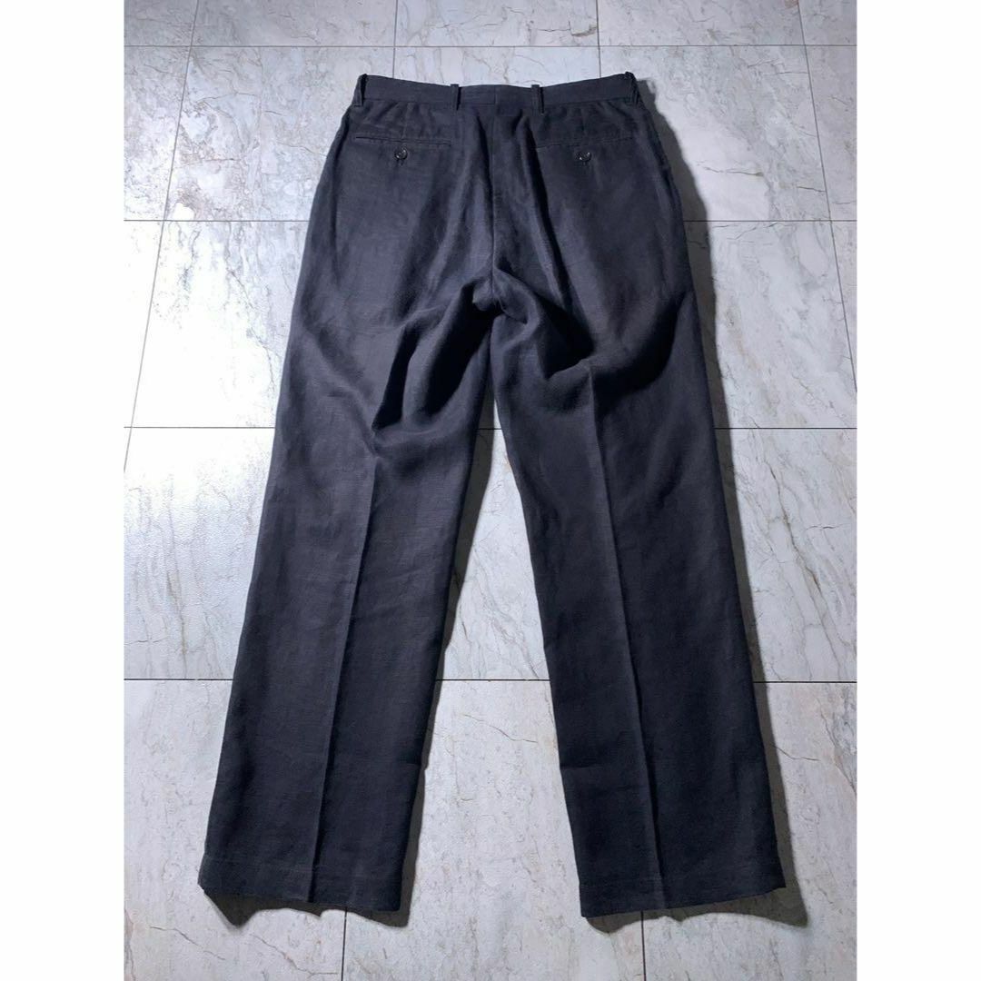 Eddie Bauer - 00s Eddie Bauer 2タック リネン スラックス Eddie Bauer - 00s Eddie Bauer 2タック リネン スラックス