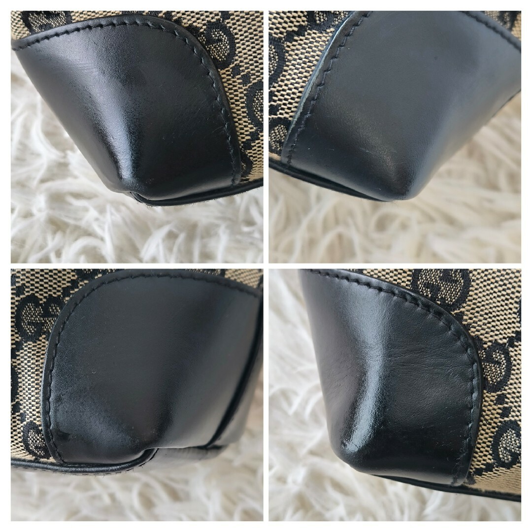 GUCCI - 【美品】GUCCI グッチ GG キャンバス レザー トート GUCCI - 【美品】GUCCI グッチ GG キャンバス レザー トート
