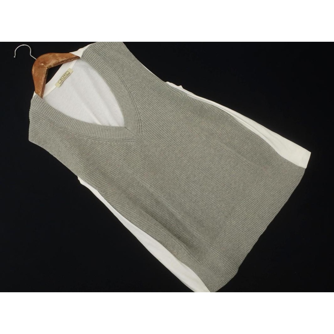blanc basque - blanc basque ブランバスク ニット 切替 ベスト blanc basque - blanc basque ブランバスク ニット 切替 ベスト
