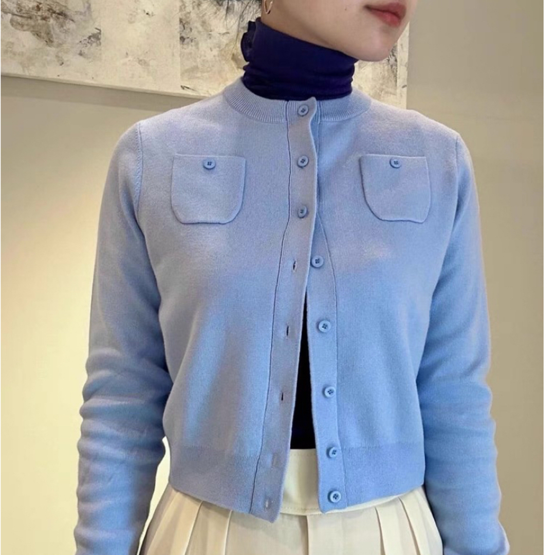 CABaN コットンカシミヤ クルーネックカーディガン