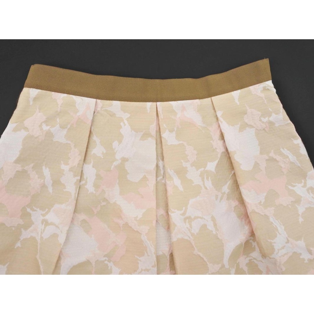 ANAYI - ANAYI アナイ 総柄 フレア スカート size38/ベージュx ANAYI - ANAYI アナイ 総柄 フレア スカート size38/ベージュx