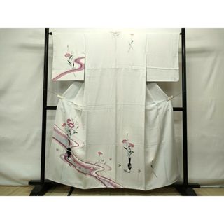 平和屋着物■訪問着　陶器花文　暈し染め　正絹　逸品　CAAP1847ze(着物)