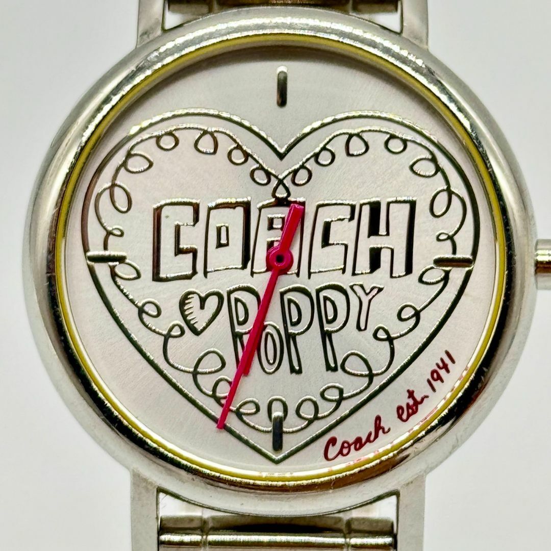 COACH - 稼働品 COACH POPPY コーチポピー 腕時計 シルバー文字 COACH - 稼働品 COACH POPPY コーチポピー 腕時計 シルバー文字