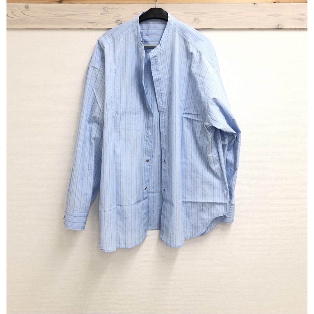 nanamica - nanamica Band Collar Dobby Stripe Shirtの通販 by nanamica - nanamica Band Collar Dobby Stripe Shirtの通販 by