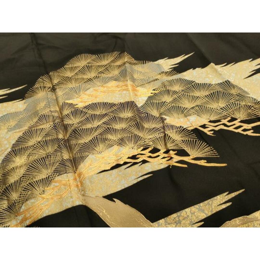 平和屋着物□豪華黒留袖 作家物 駒刺繍 枝松文 金彩 正絹 逸品 平和屋着物□豪華黒留袖 作家物 駒刺繍 枝松文 金彩 正絹 逸品