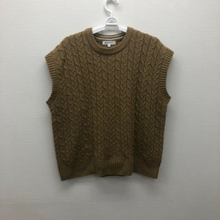 【THESHOPTK】ザショップティーケー ベスト ニットベスト ノースリーブニット M 茶系 キャメル(ベスト)