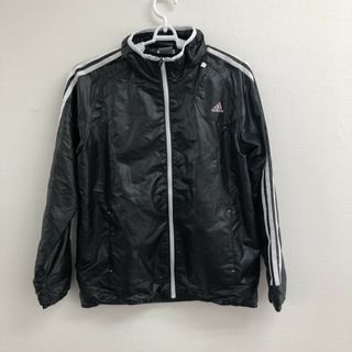 アディダス(adidas)の【adidas】アディダス　ナイロンジャケット　黒系　ブラック　Lサイズ　ライン　ブルゾン　パーカー　スポーティー(その他)