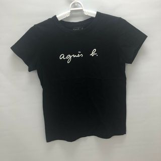 アニエスベー(agnes b.)の【agnes b.】アニエスベー Tシャツ 半袖Tシャツ トップス 半袖トップス ロゴT サイズ1 黒系(Tシャツ(半袖/袖なし))