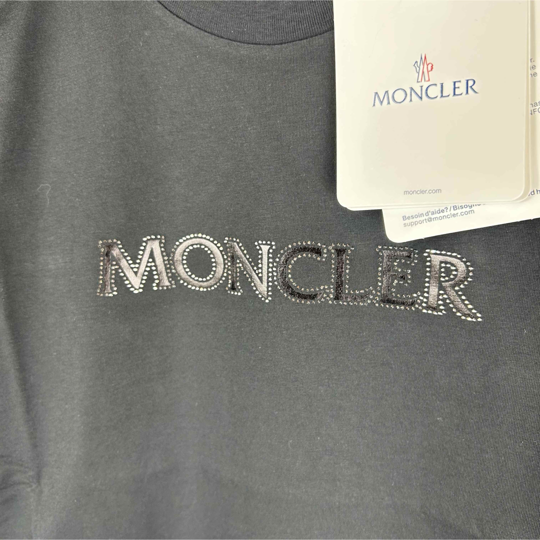 MONCLER - 新品 100%本物 MONCLER ラインストーン ロゴ Tシャツ MONCLER - 新品 100%本物 MONCLER ラインストーン ロゴ Tシャツ
