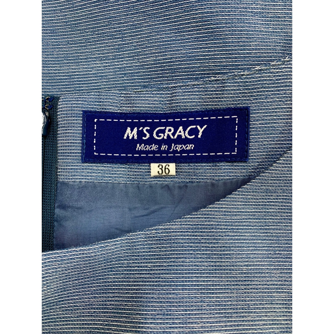 M'S GRACY - エムズグレイシー 011105 ワンピース 36 ブルー M'S GRACY - エムズグレイシー 011105 ワンピース 36 ブルー
