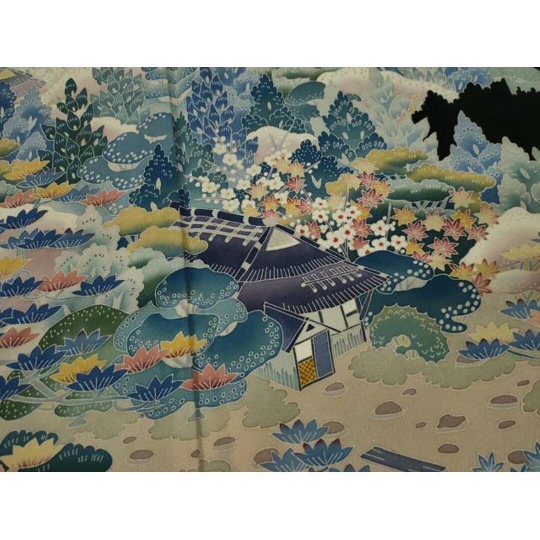平和屋着物□本加賀友禅作家 杉浦伸 黒留袖 樹林風景文 暈し染め 平和屋着物□本加賀友禅作家 杉浦伸 黒留袖 樹林風景文 暈し染め
