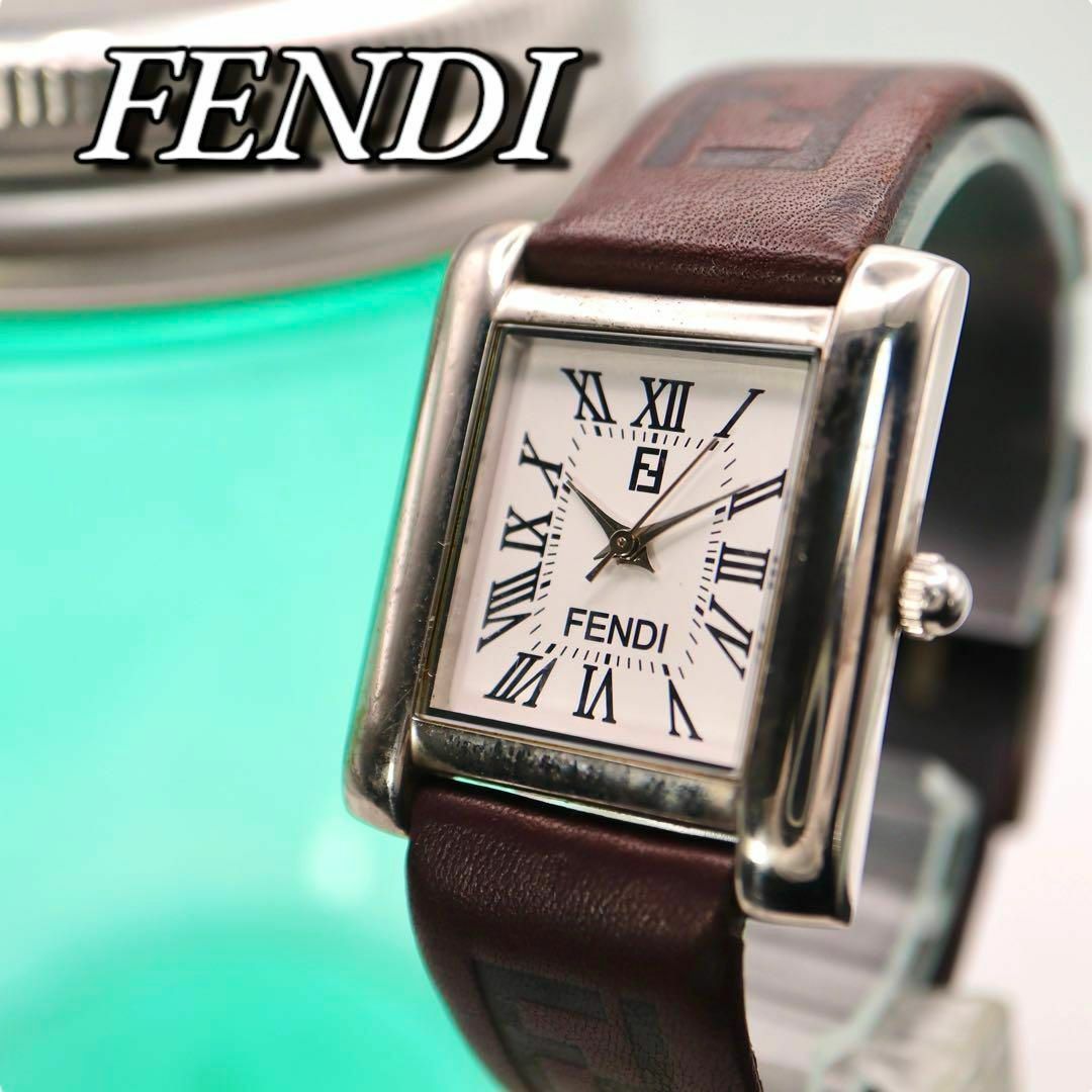 FENDI - FENDI 1925 ローマン スクエア シルバー レディース FENDI - FENDI 1925 ローマン スクエア シルバー レディース