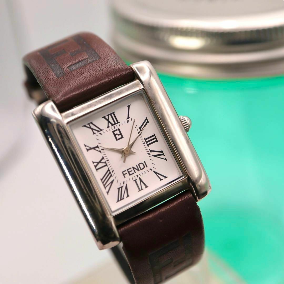 FENDI - FENDI 1925 ローマン スクエア シルバー レディース FENDI - FENDI 1925 ローマン スクエア シルバー レディース