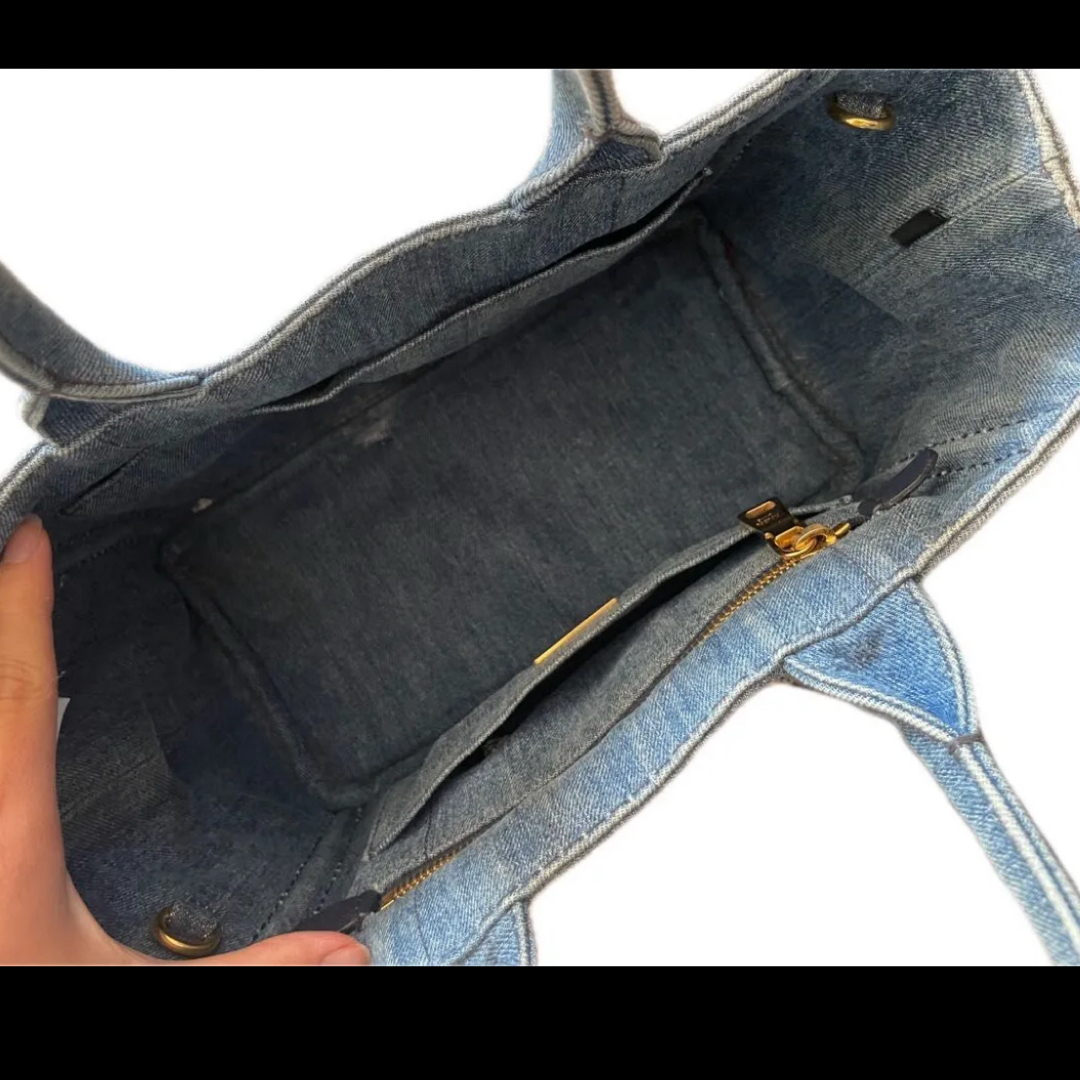 PRADA - PRADA カナパ デニム トートバッグの通販 by ☆'s shop PRADA - PRADA カナパ デニム トートバッグの通販 by ☆'s shop