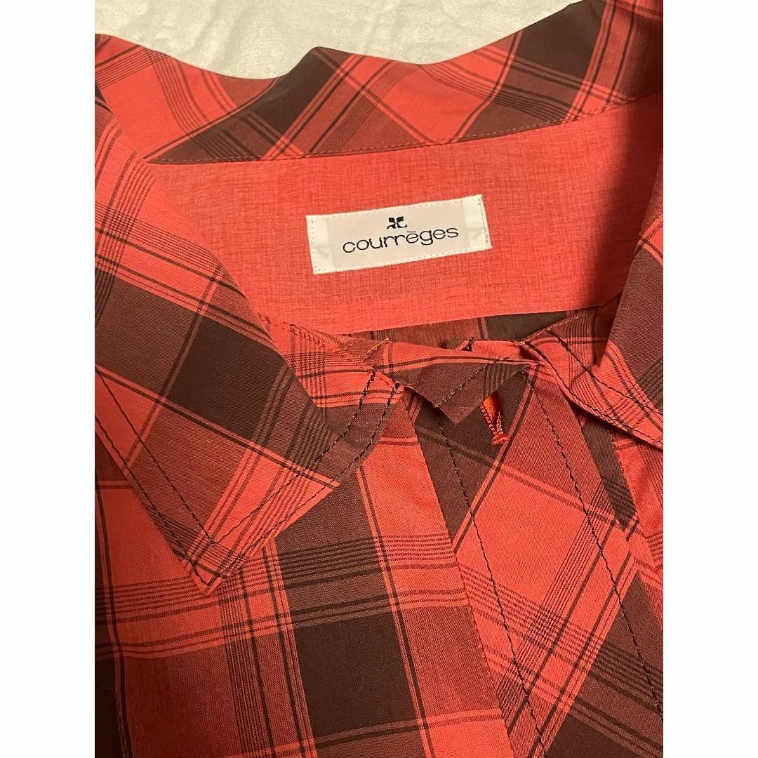 Courreges - courreges クレージュ チュニック ワンピース 赤 黒 Courreges - courreges クレージュ チュニック ワンピース 赤 黒
