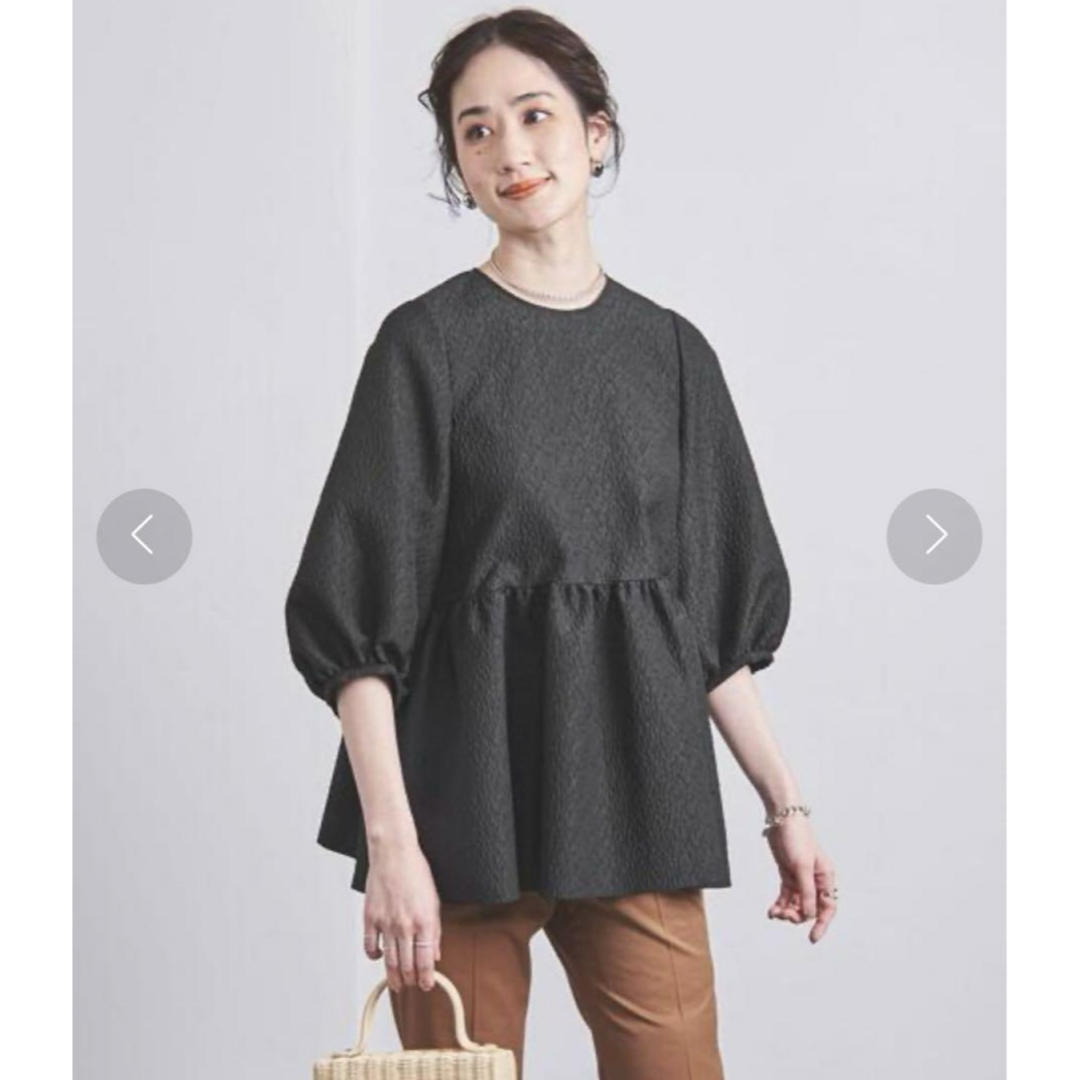 UNITED ARROWS - unitedarrows AIRY ジャカード ペプラム UNITED ARROWS - unitedarrows AIRY ジャカード ペプラム