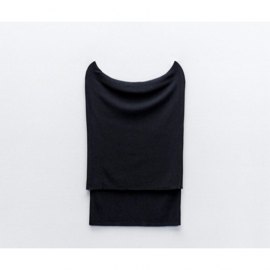 ZARA - 新品 ZARA オフショルダー ニット トップス ネイビー ZARA - 新品 ZARA オフショルダー ニット トップス ネイビー