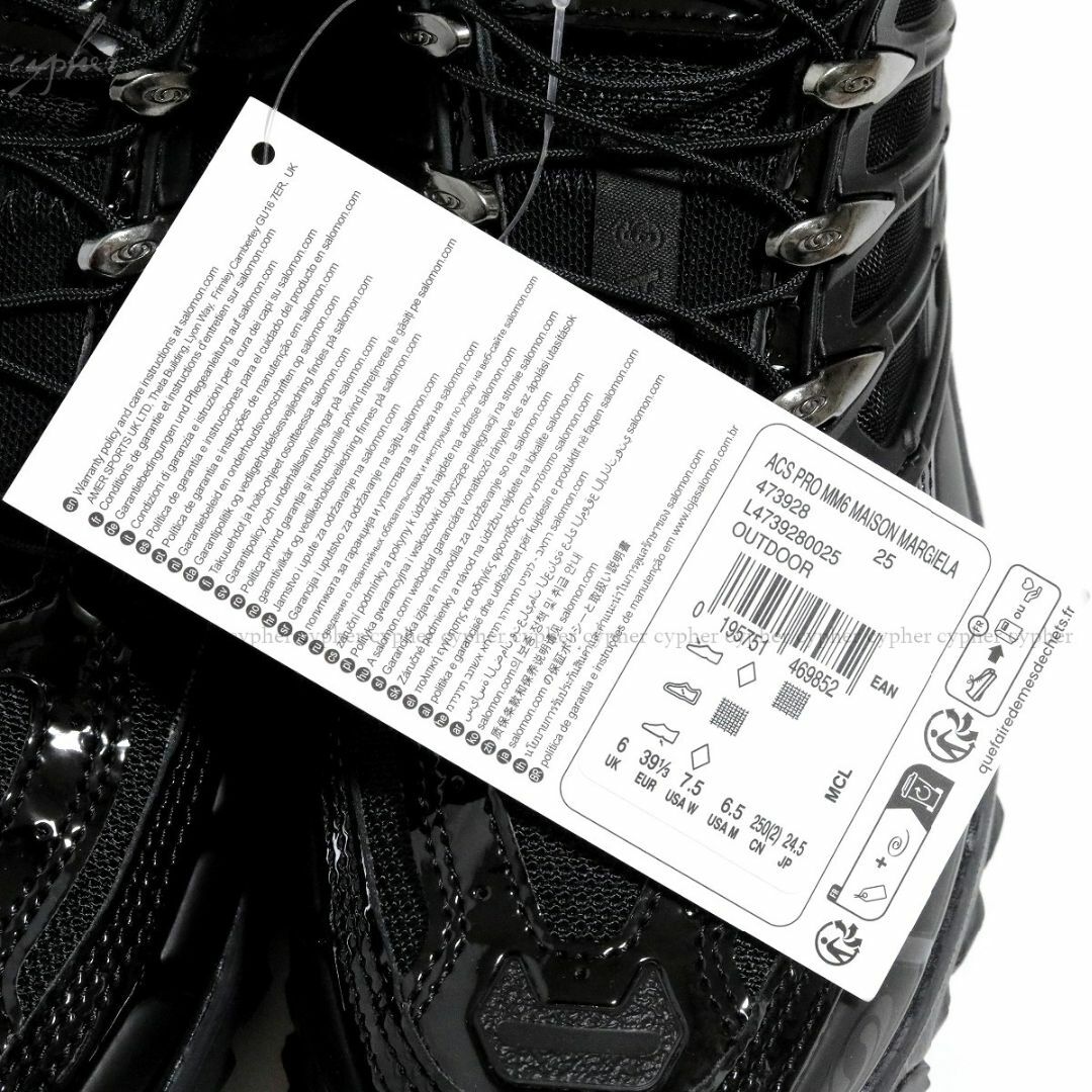 MM6 - 24.5cm 新品 MM6 メゾンマルジェラ SALOMON ACS PRO 黒の MM6 - 24.5cm 新品 MM6 メゾンマルジェラ SALOMON ACS PRO 黒の