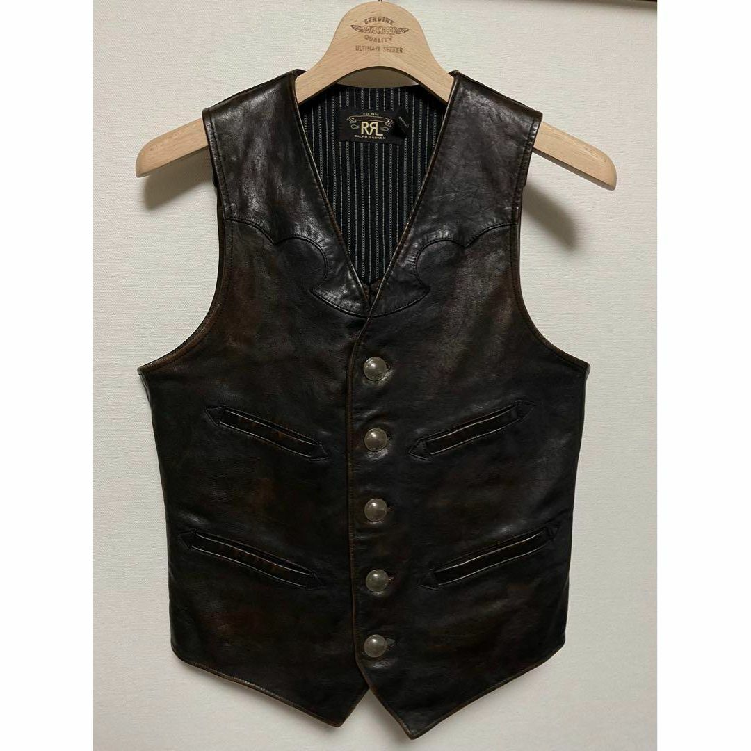 RRL - 幻 RRL PERKINS LEATHER VEST レザー ベスト の通販 by RRL - 幻 RRL PERKINS LEATHER VEST レザー ベスト の通販 by