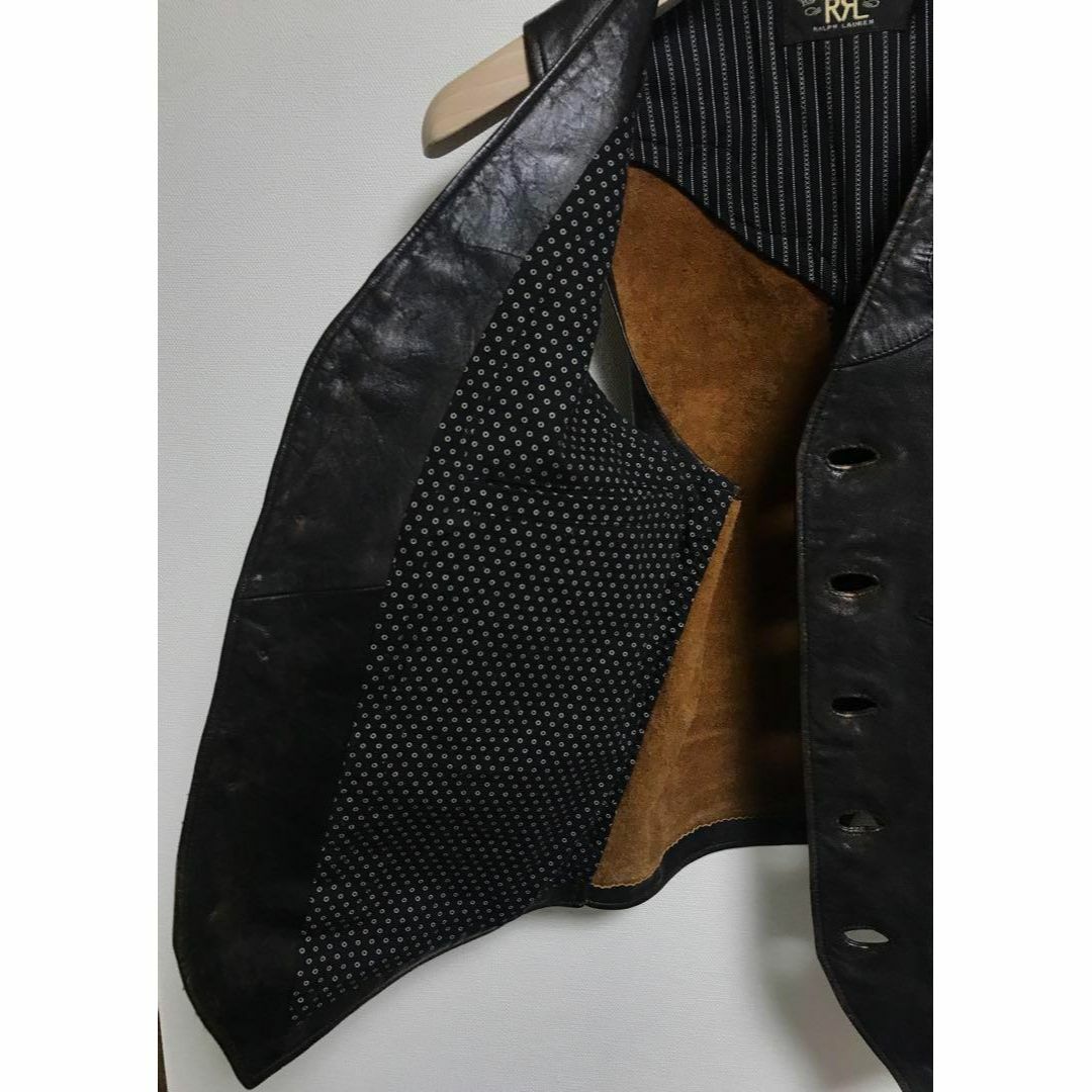RRL - 幻 RRL PERKINS LEATHER VEST レザー ベスト の通販 by RRL - 幻 RRL PERKINS LEATHER VEST レザー ベスト の通販 by