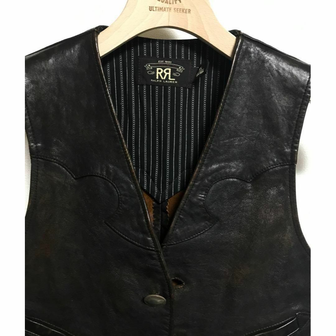 RRL - 幻 RRL PERKINS LEATHER VEST レザー ベスト の通販 by RRL - 幻 RRL PERKINS LEATHER VEST レザー ベスト の通販 by