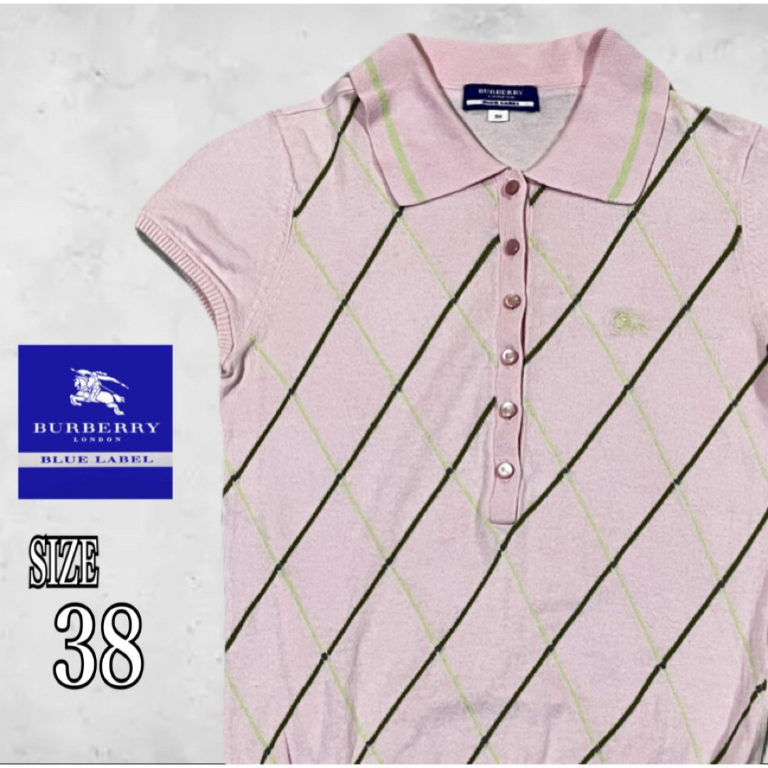 BURBERRY BLUE LABEL - BURBERRY BLUE LABEL 半袖 ポロシャツ BURBERRY BLUE LABEL - BURBERRY BLUE LABEL 半袖 ポロシャツ