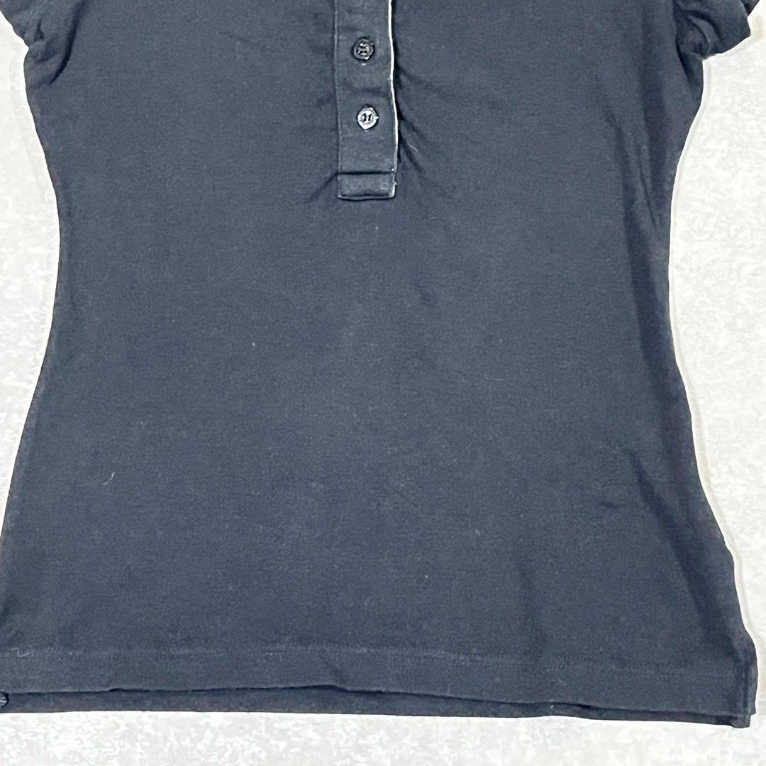 BURBERRY BLUE LABEL - BURBERRY BLUE LABEL ポロシャツ 黒/白38 BURBERRY BLUE LABEL - BURBERRY BLUE LABEL ポロシャツ 黒/白38