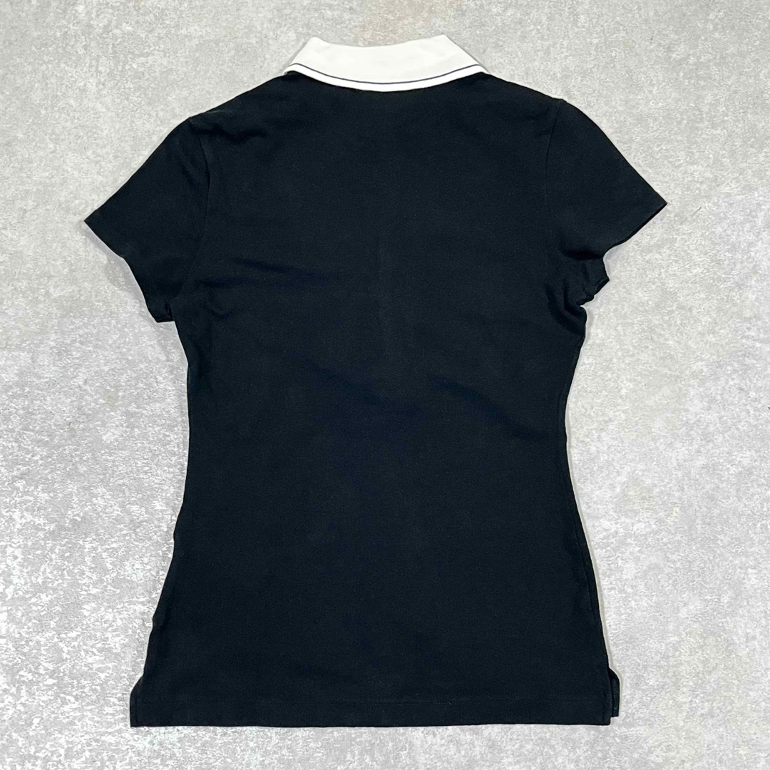 BURBERRY BLUE LABEL - BURBERRY BLUE LABEL ポロシャツ 黒/白38 BURBERRY BLUE LABEL - BURBERRY BLUE LABEL ポロシャツ 黒/白38