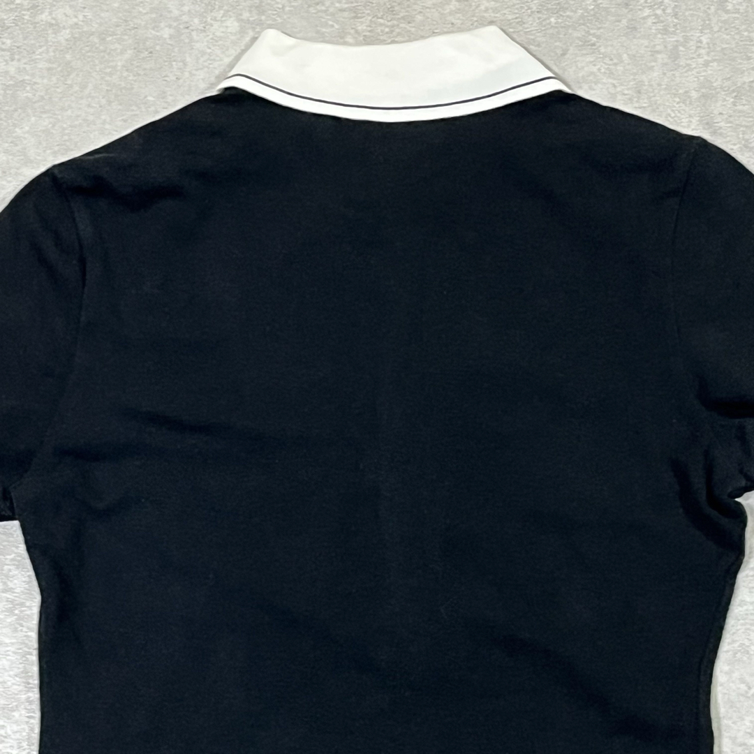 BURBERRY BLUE LABEL - BURBERRY BLUE LABEL ポロシャツ 黒/白38 BURBERRY BLUE LABEL - BURBERRY BLUE LABEL ポロシャツ 黒/白38