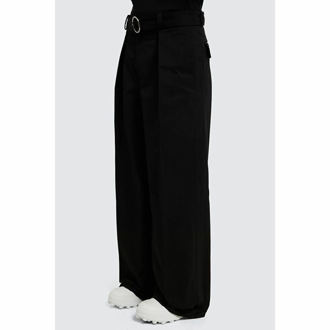 JIL SANDER - 新品 JIL SANDER ベルト付き ワイドコットンパンツ JIL SANDER - 新品 JIL SANDER ベルト付き ワイドコットンパンツ