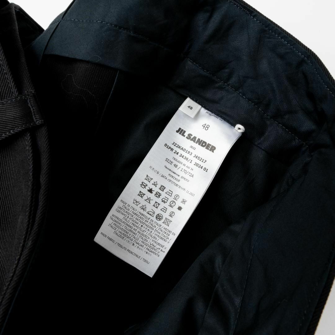 JIL SANDER - 新品 JIL SANDER ベルト付き ワイドコットンパンツ JIL SANDER - 新品 JIL SANDER ベルト付き ワイドコットンパンツ