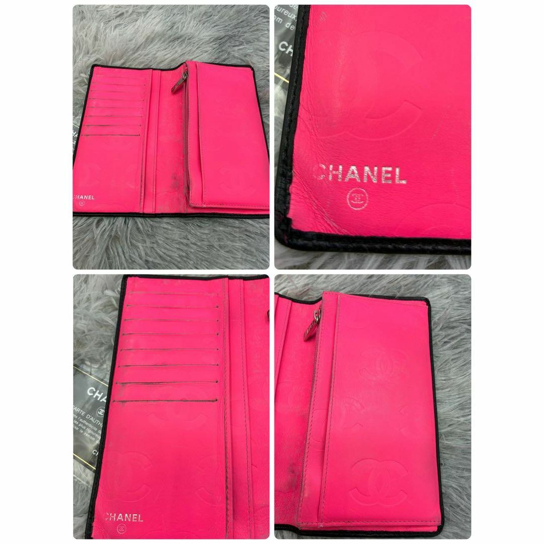 CHANEL - 美品! CHANEL カンボンライン 長財布 ギャランティ CHANEL - 美品! CHANEL カンボンライン 長財布 ギャランティ