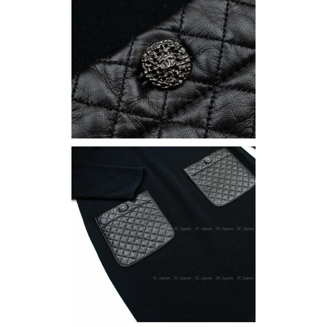 CHANEL - シャネル ワンピース CHANELブラック ウール カシミア CHANEL - シャネル ワンピース CHANELブラック ウール カシミア