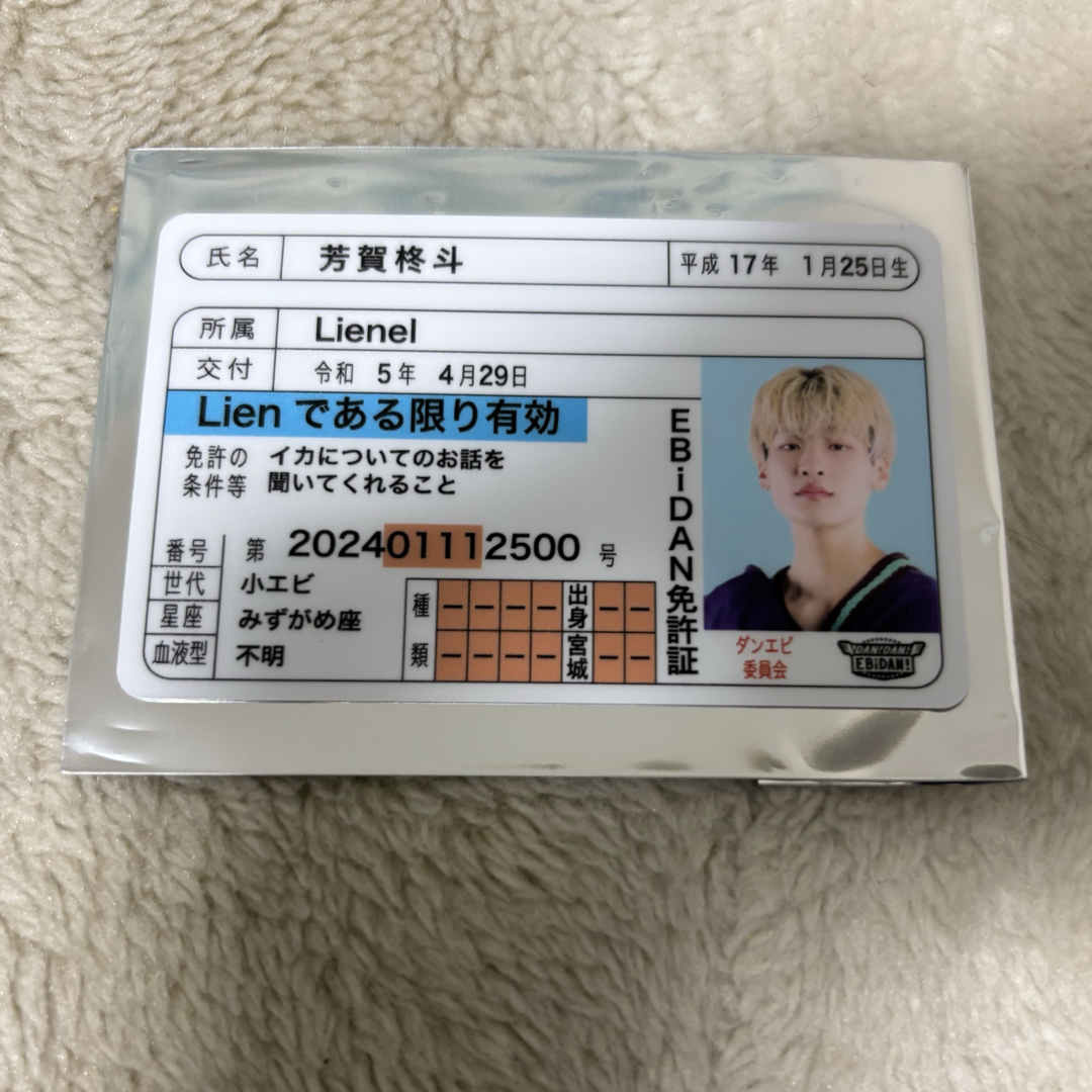 EBiDAN DAN!DAN!EBiDAN ダンエビ 推し免許証 芳賀柊斗の通販 by EBiDAN DAN!DAN!EBiDAN ダンエビ 推し免許証 芳賀柊斗の通販 by