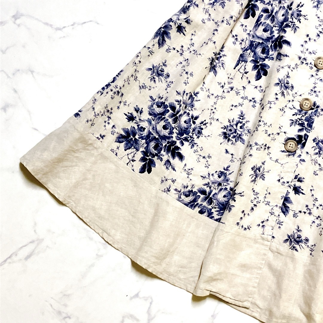 LAURA ASHLEY - ローラアシュレイ ロングワンピース リネン 麻 LAURA ASHLEY - ローラアシュレイ ロングワンピース リネン 麻