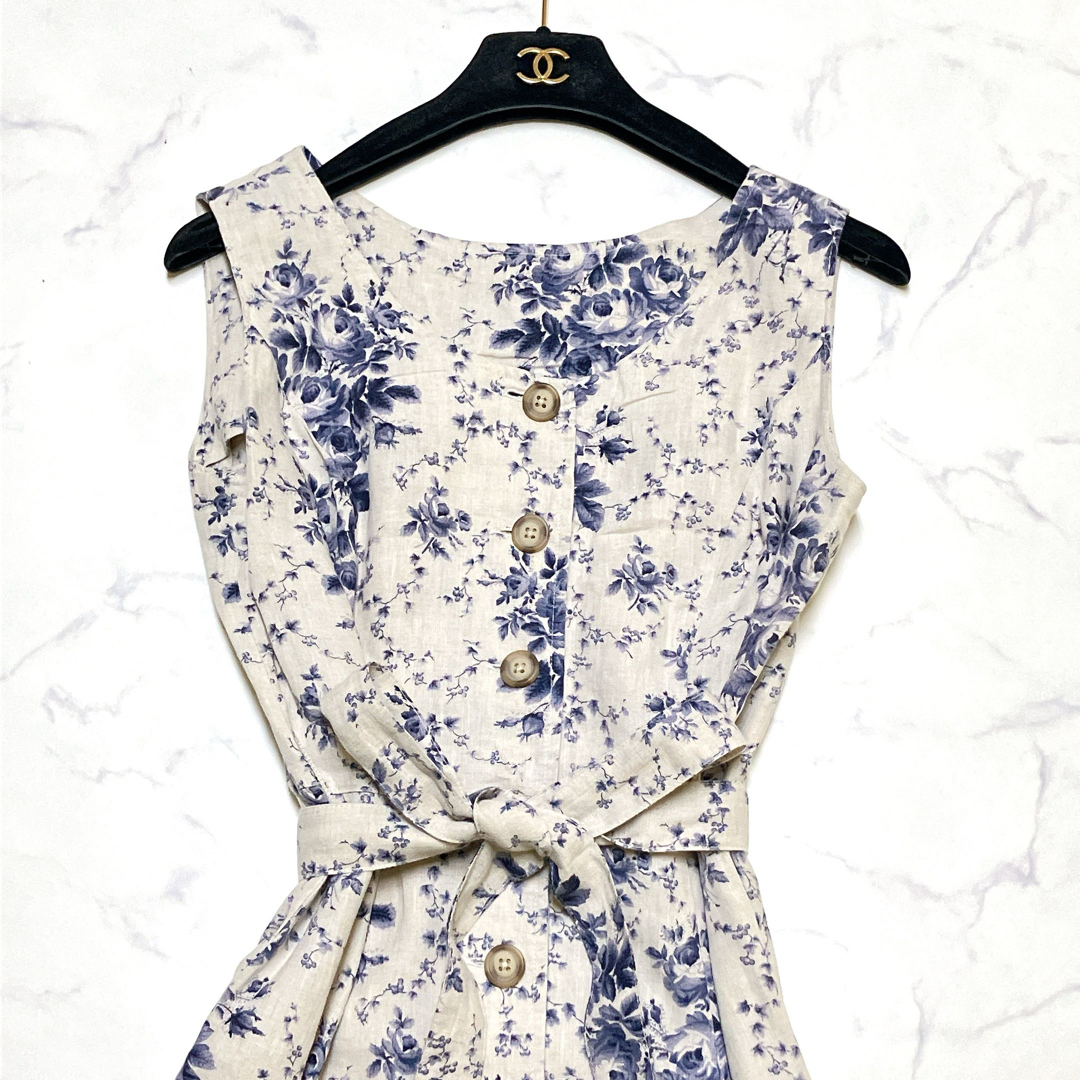 LAURA ASHLEY - ローラアシュレイ ロングワンピース リネン 麻 LAURA ASHLEY - ローラアシュレイ ロングワンピース リネン 麻