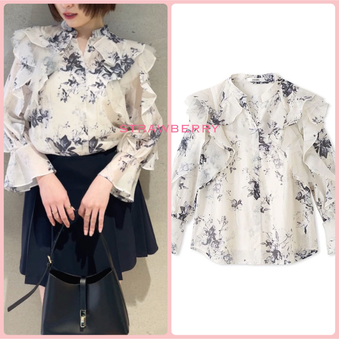 SNIDEL - snidel シアーフリルブラウス 25ssの通販 by 4/13~16 SNIDEL - snidel シアーフリルブラウス 25ssの通販 by 4/13~16