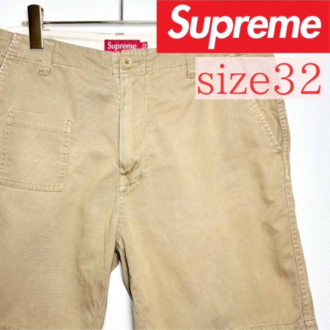 Supreme - 美品 Supreme チノショーツ カーキ size32の通販 by Supreme - 美品 Supreme チノショーツ カーキ size32の通販 by